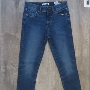 NWOT Banana Republic High Rise Skinny Ankle Dark Wash 26 Short Jeans (K454)